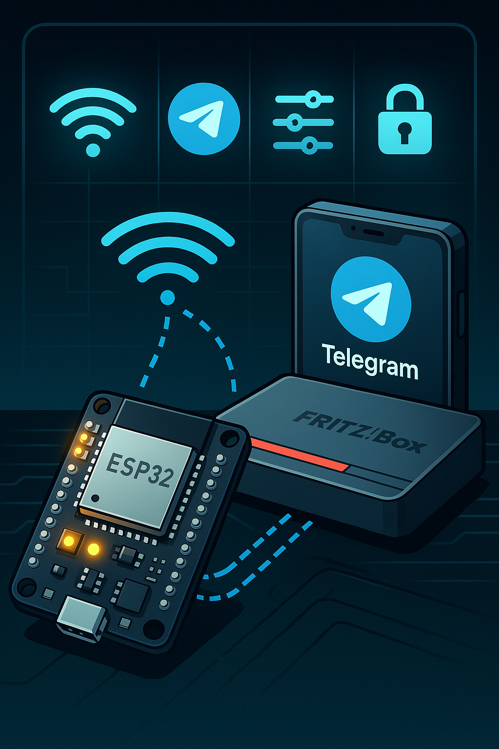 Projektbild Telegram ESP32
